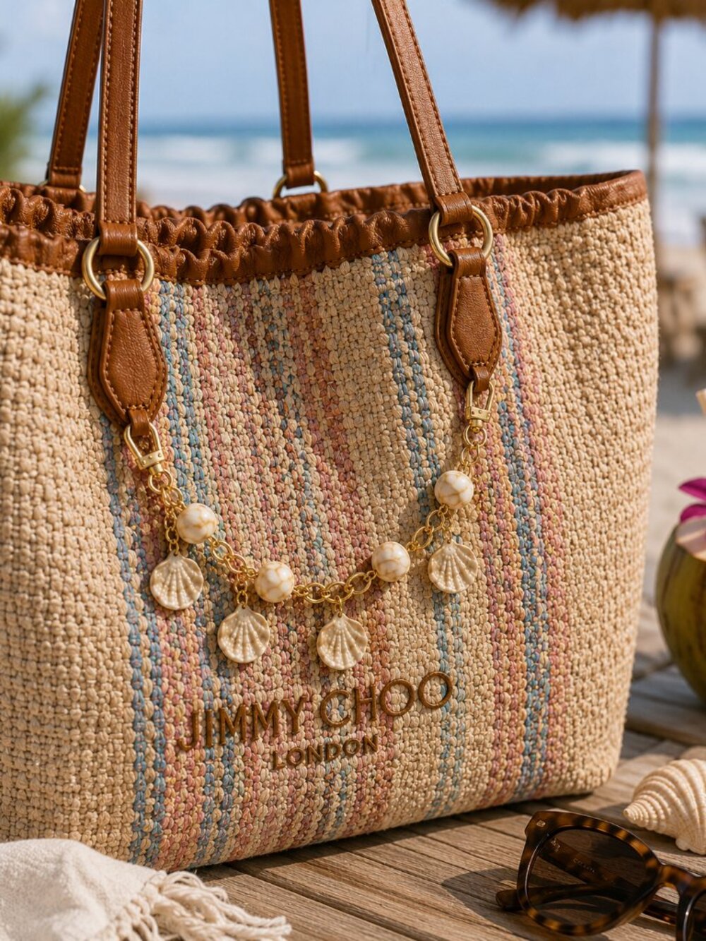 Coastal Shell Bag Charm